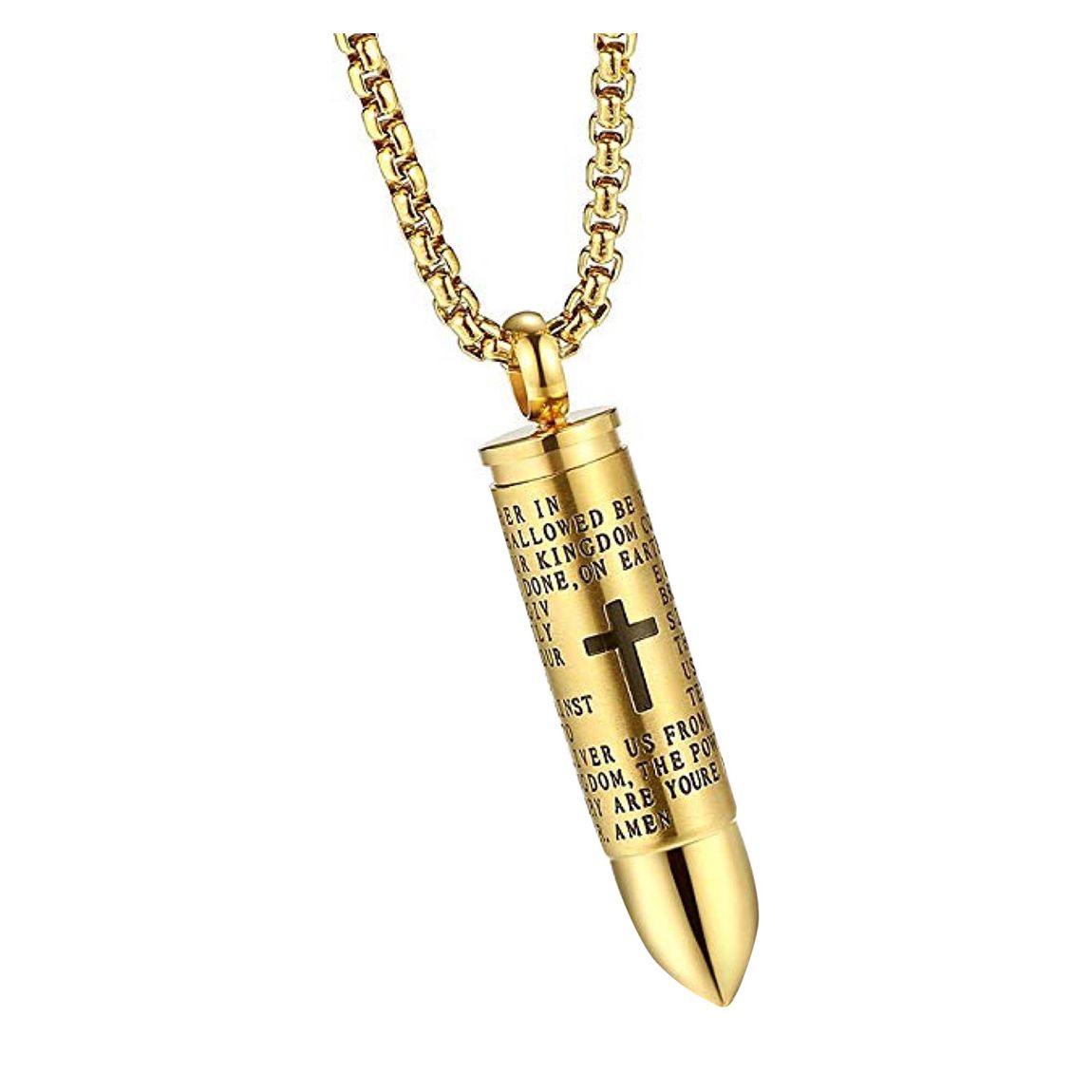 18K Gold Plated Bullet Spiritual Necklace main product photo