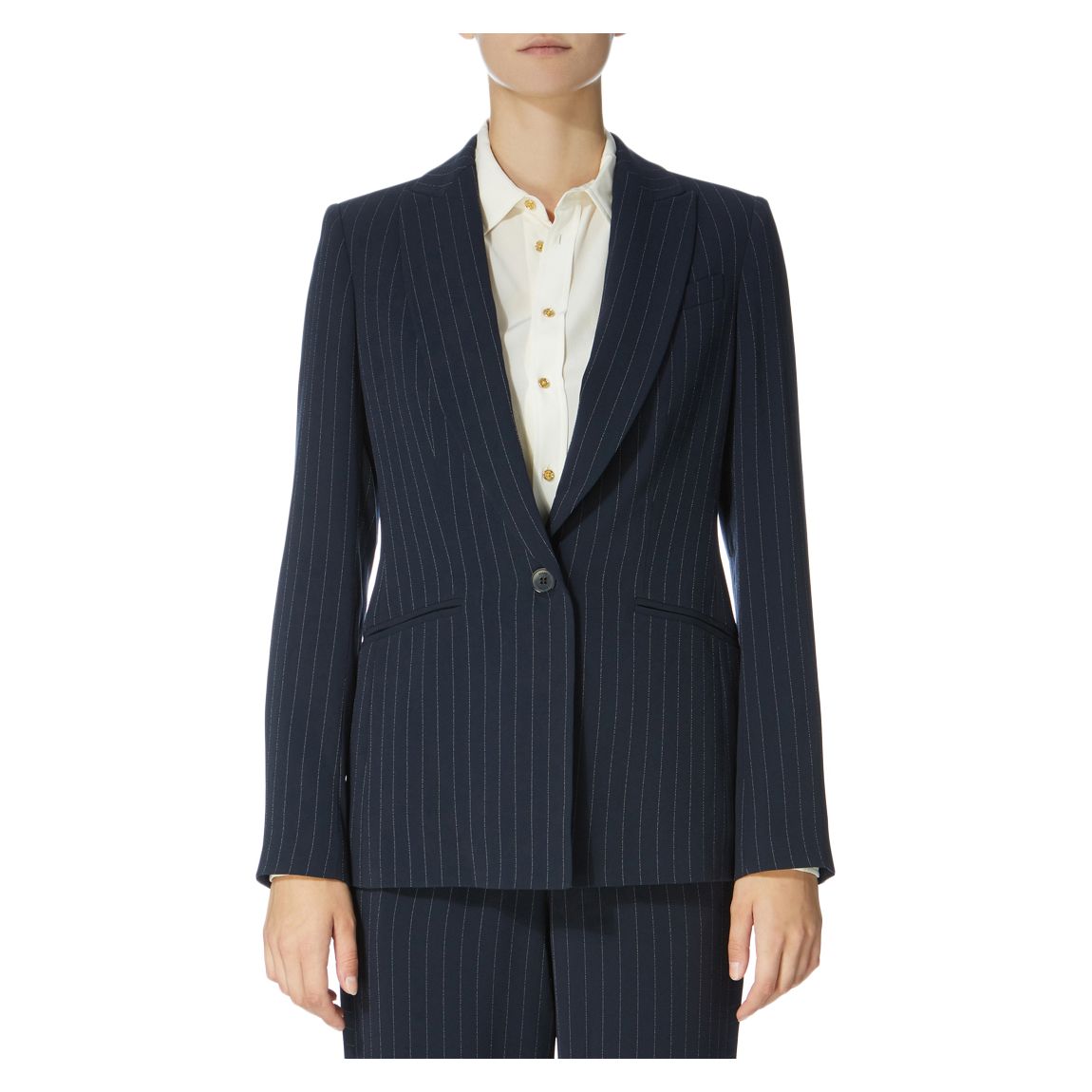 Navy Pinstripe Cutt About Jacket main product photo