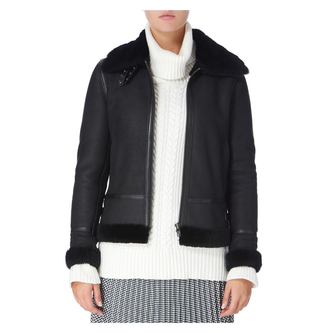 Black Flying Merino Bomber Jacket main product photo