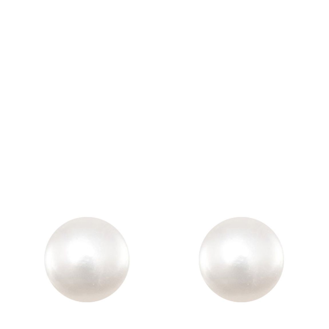 Gold Plated White Pearl Stud Earrings main product photo