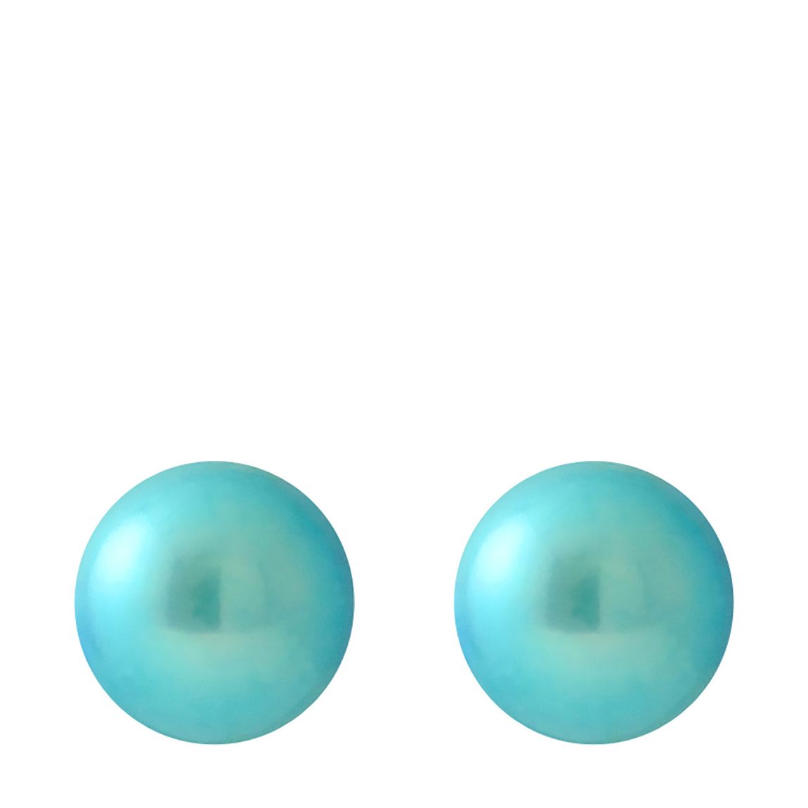 Turquoise Pearl Stud Earrings 6-7mm main product photo