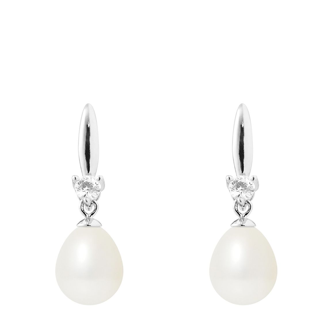 Natural White Teardrop Pearl Earrings main product photo
