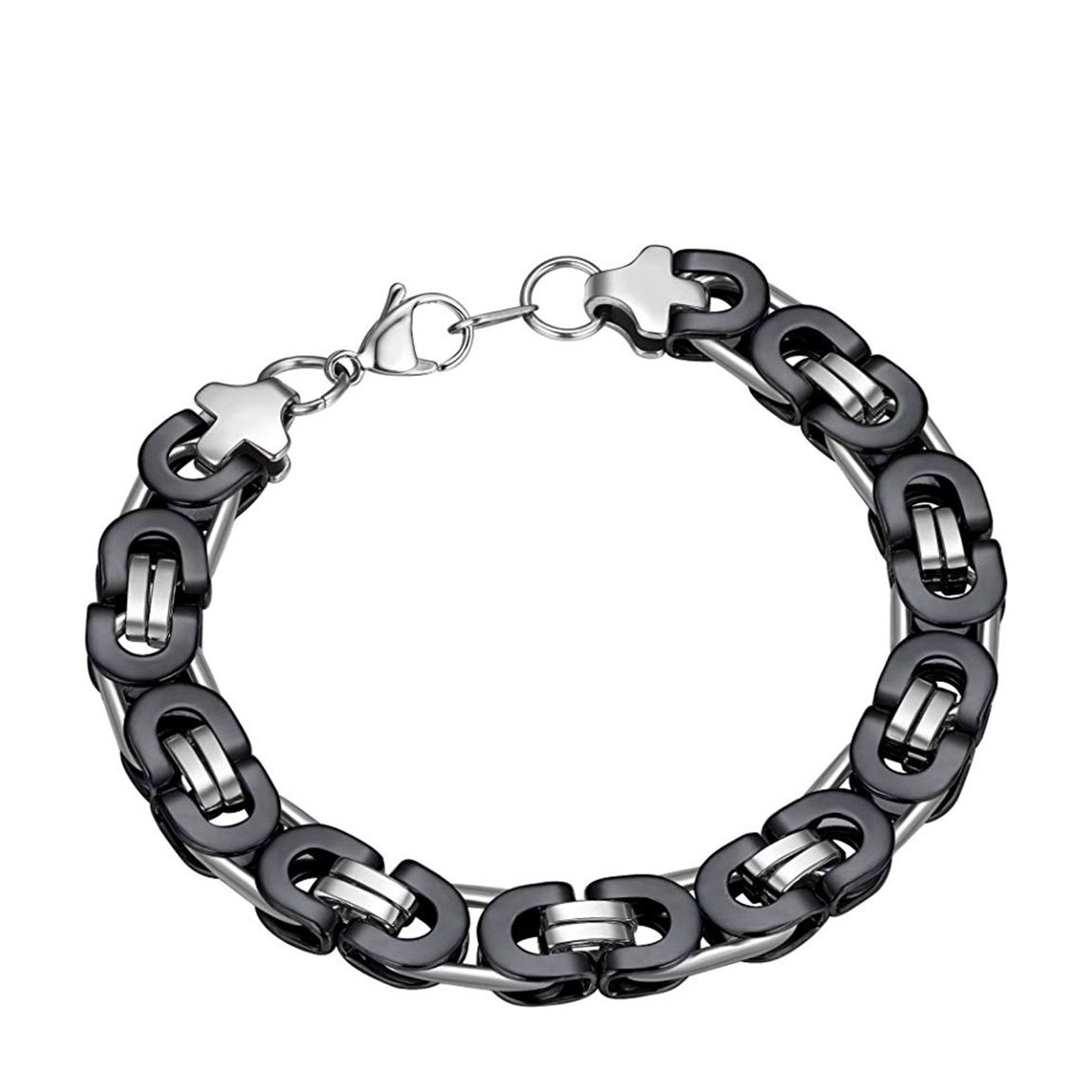 Silver Plated & Black Two Tone Bracelet main product photo