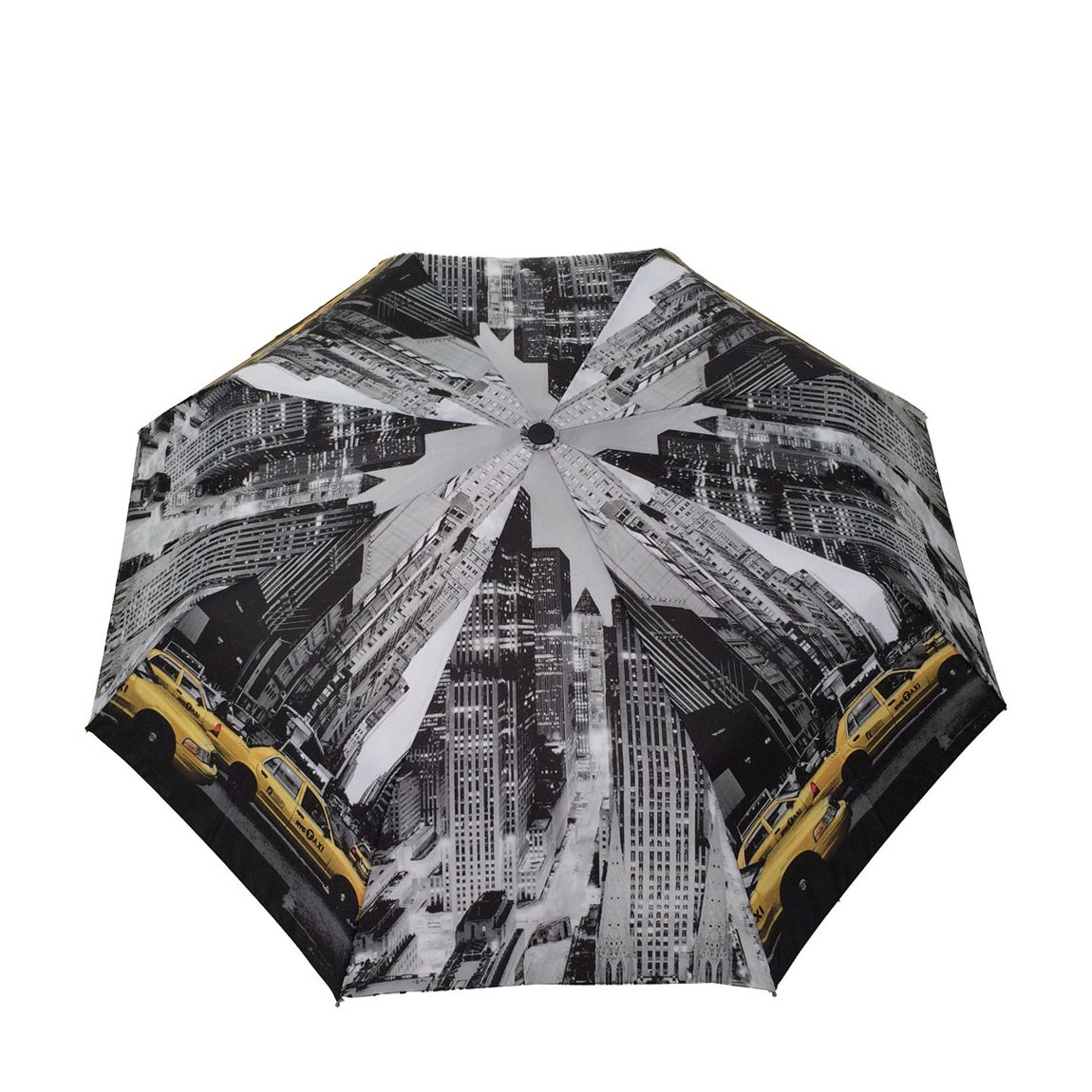 Black / White New York Folding Umbrella main product photo