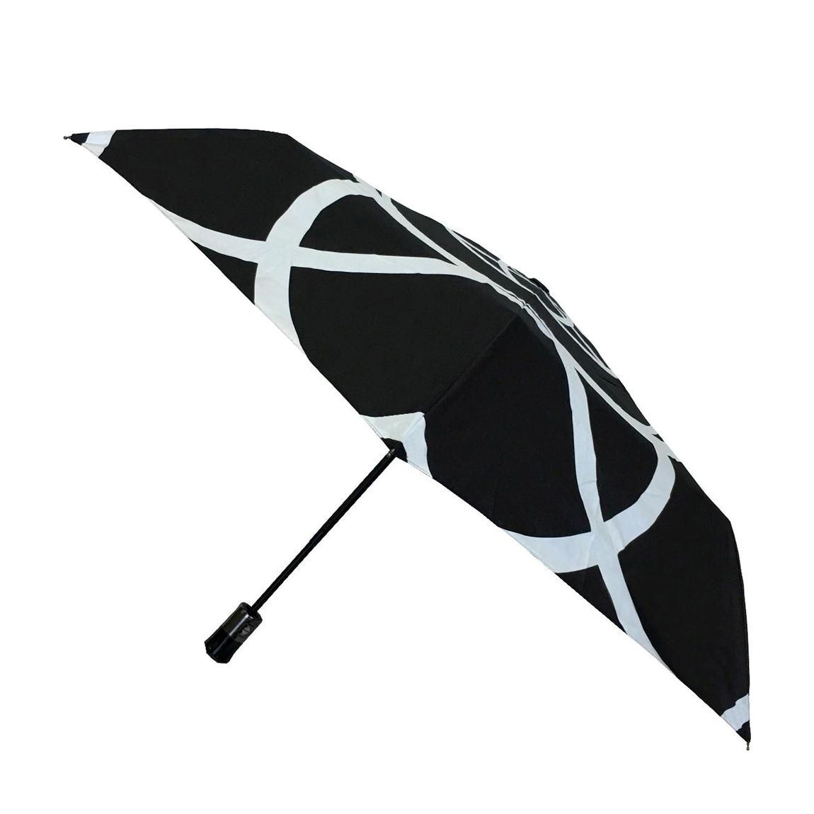 Black / White Flower Folding Umbrella main product photo