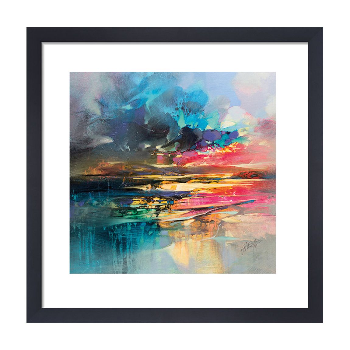 Dissolving Shoreline 60x60cm Framed Print main product photo