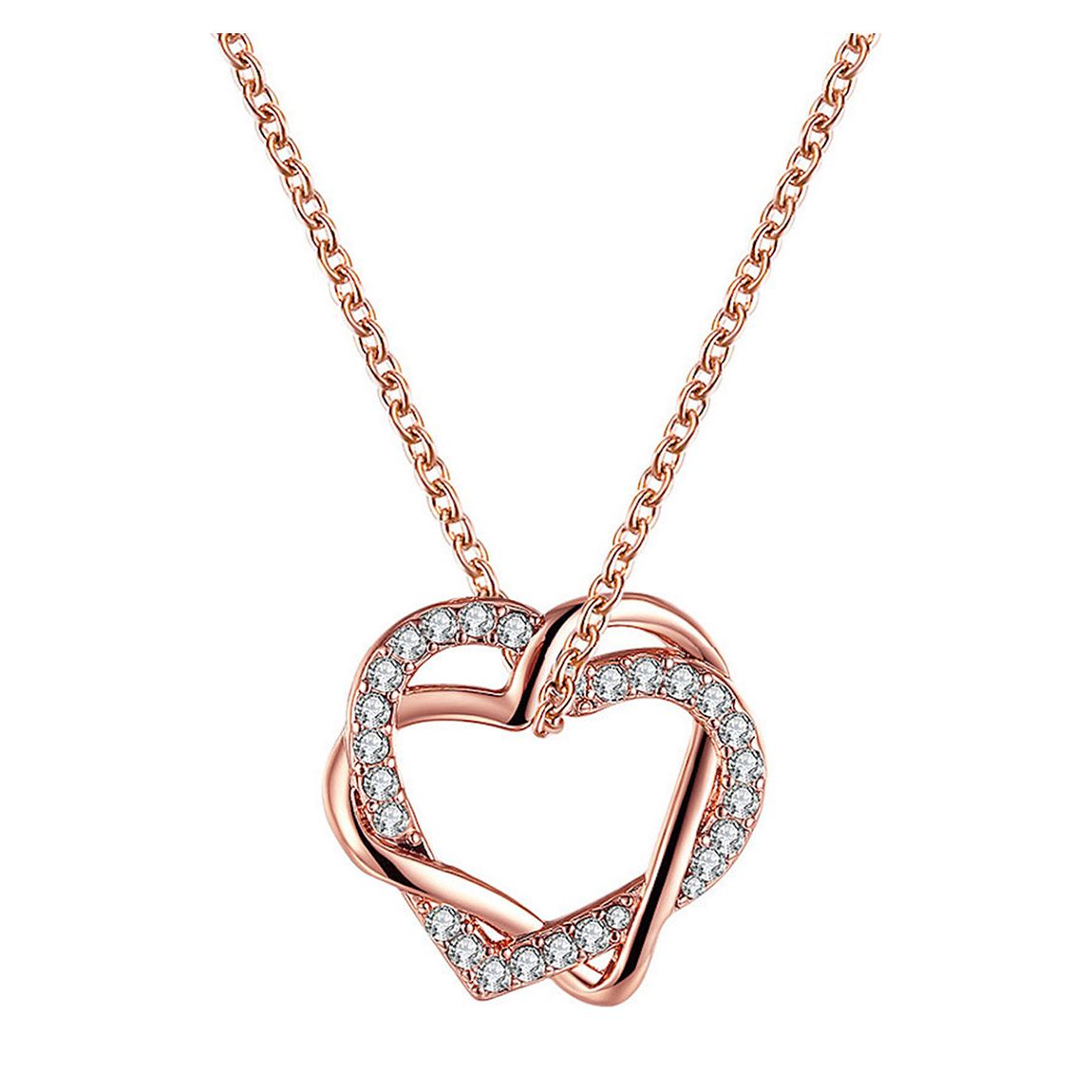 Swarovski Rose Gold Heart-Shaped Necklace main product photo