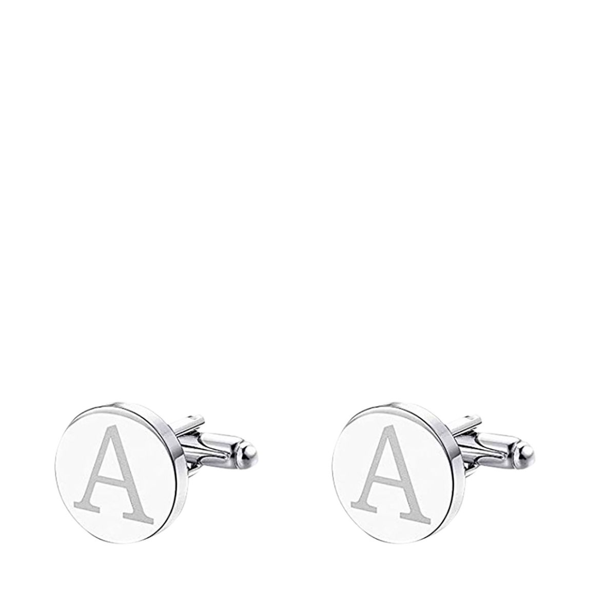 Silver Initial "A" Cufflinks main product photo