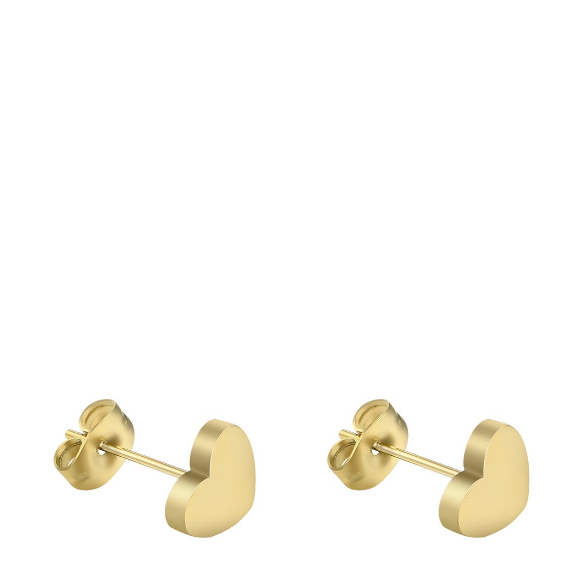 18K Gold Plated Heart Stud Earrings main product photo