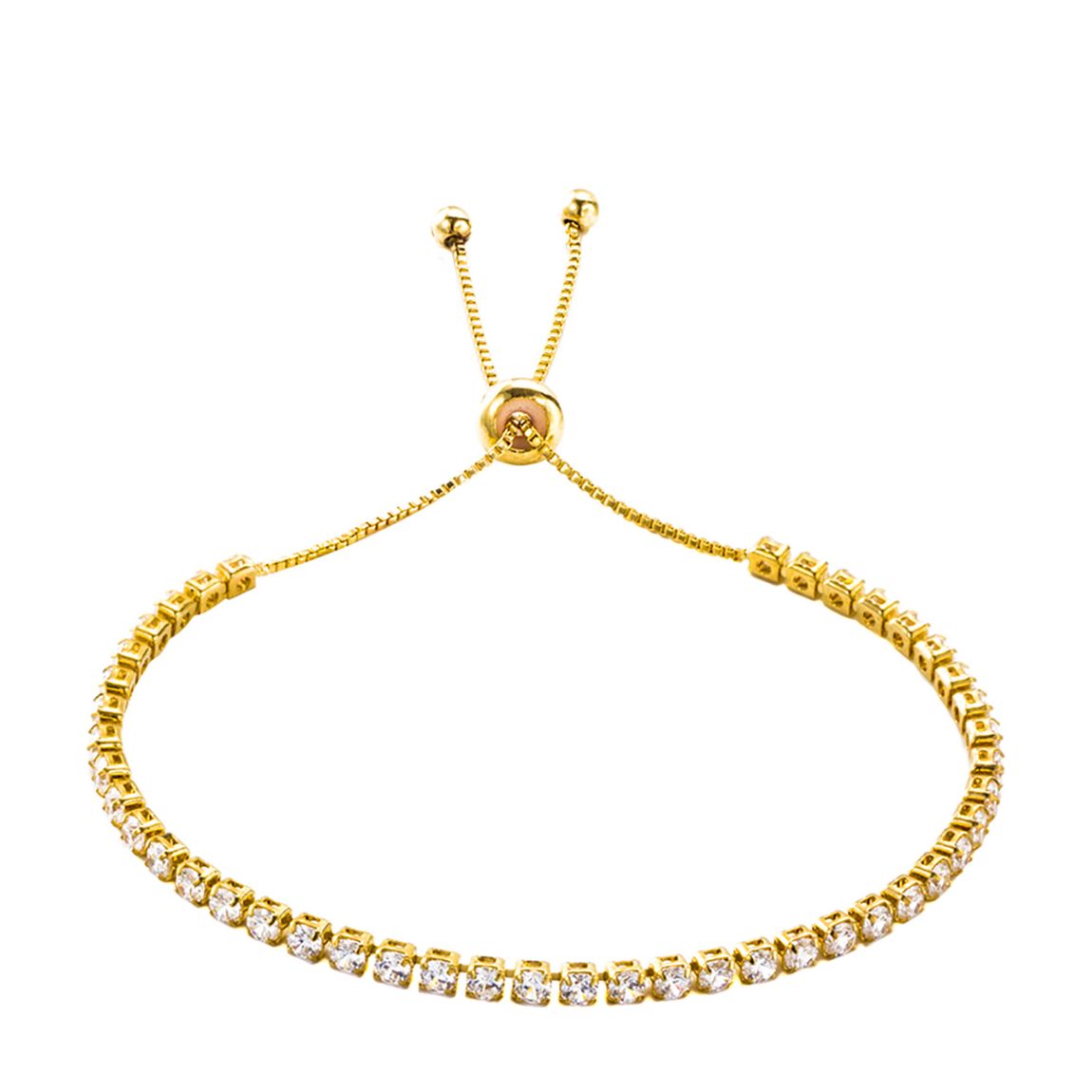 18K Gold Plated Adjustable CZ Bracelet main product photo