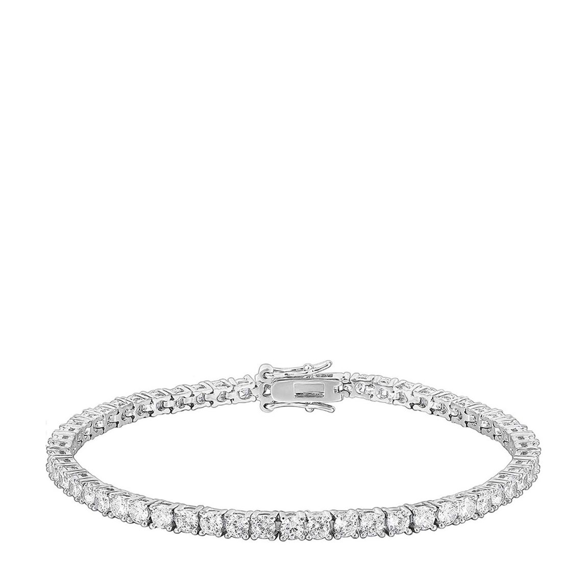 Silver Plated CZ Eternity Tennis Bracelet main product photo