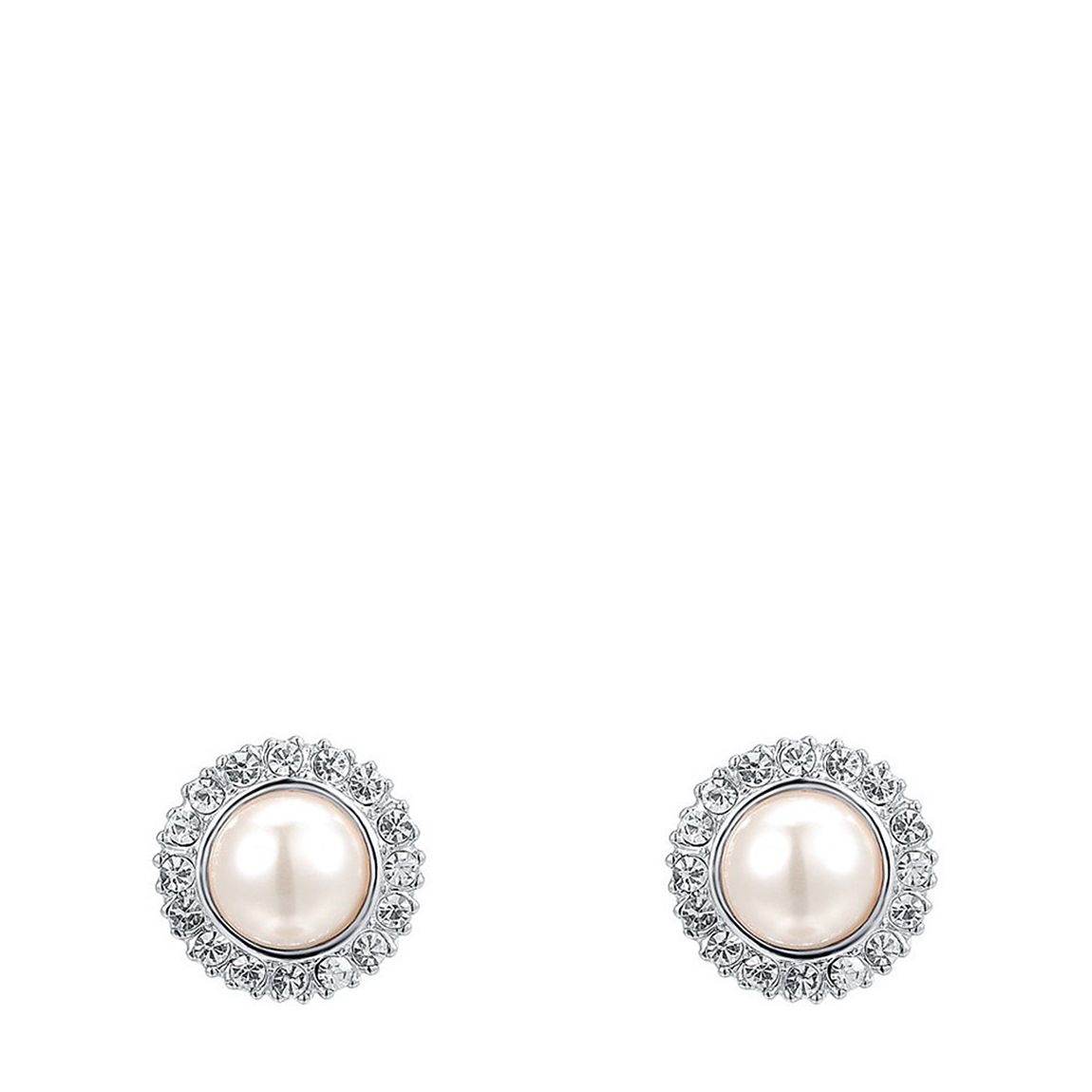 Platinum Plated Pearl Earrings main product photo
