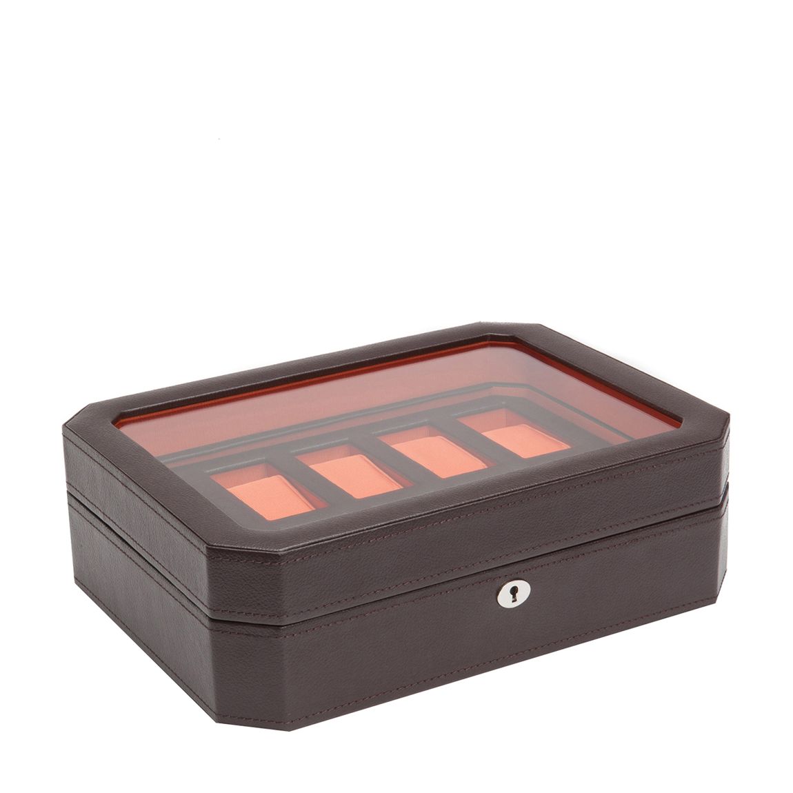 Brown/Orange Windsor 10 Piece Watch Box main product photo