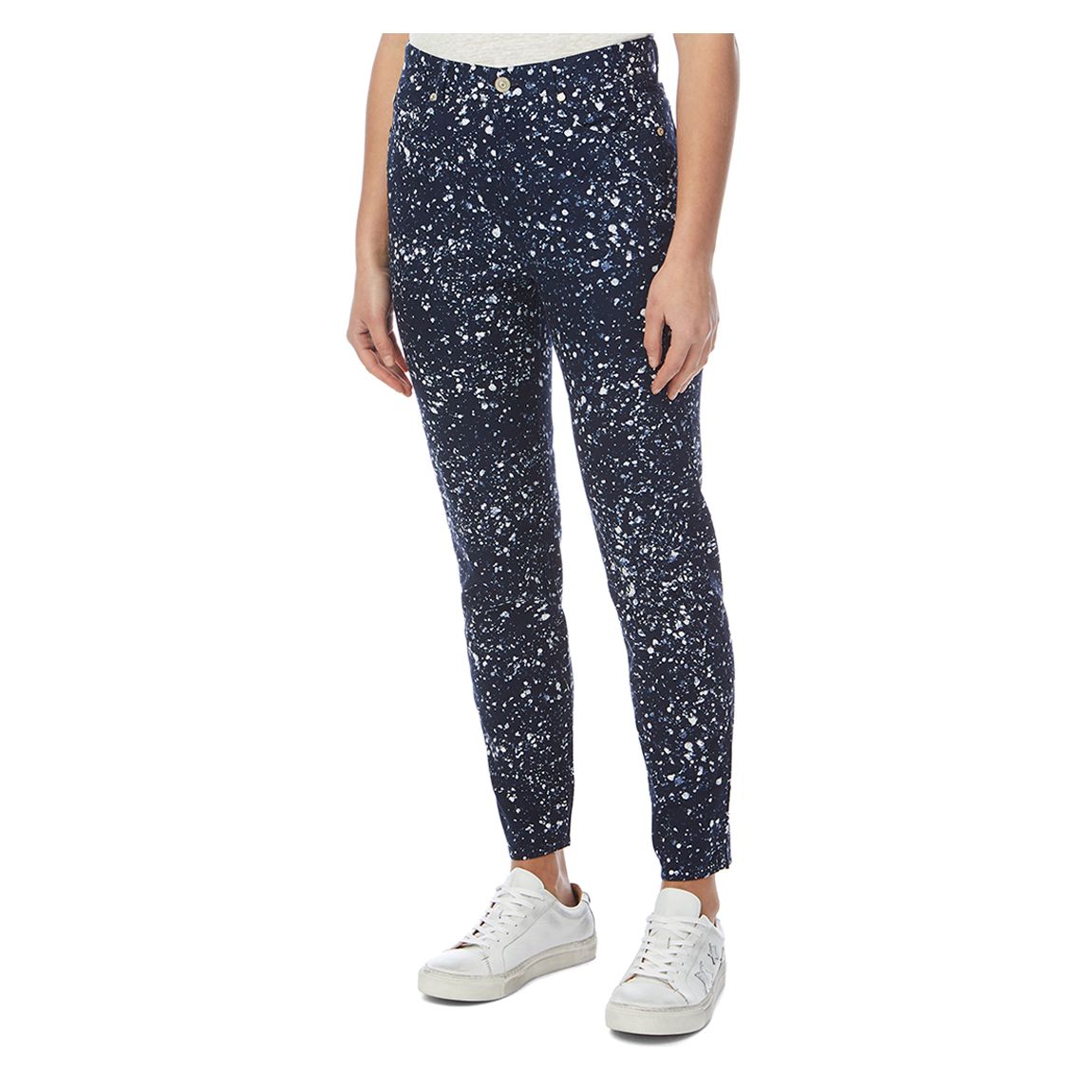 Navy Painted Slim Leg Jeans main product photo