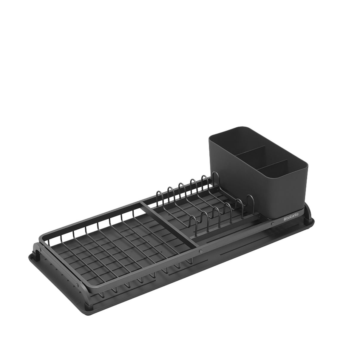 Dark Grey Compact Dish Drying Rack main product photo