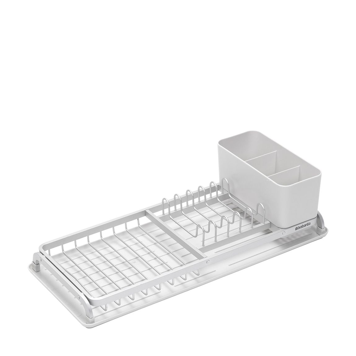 Light Grey Compact Dish Drying Rack main product photo