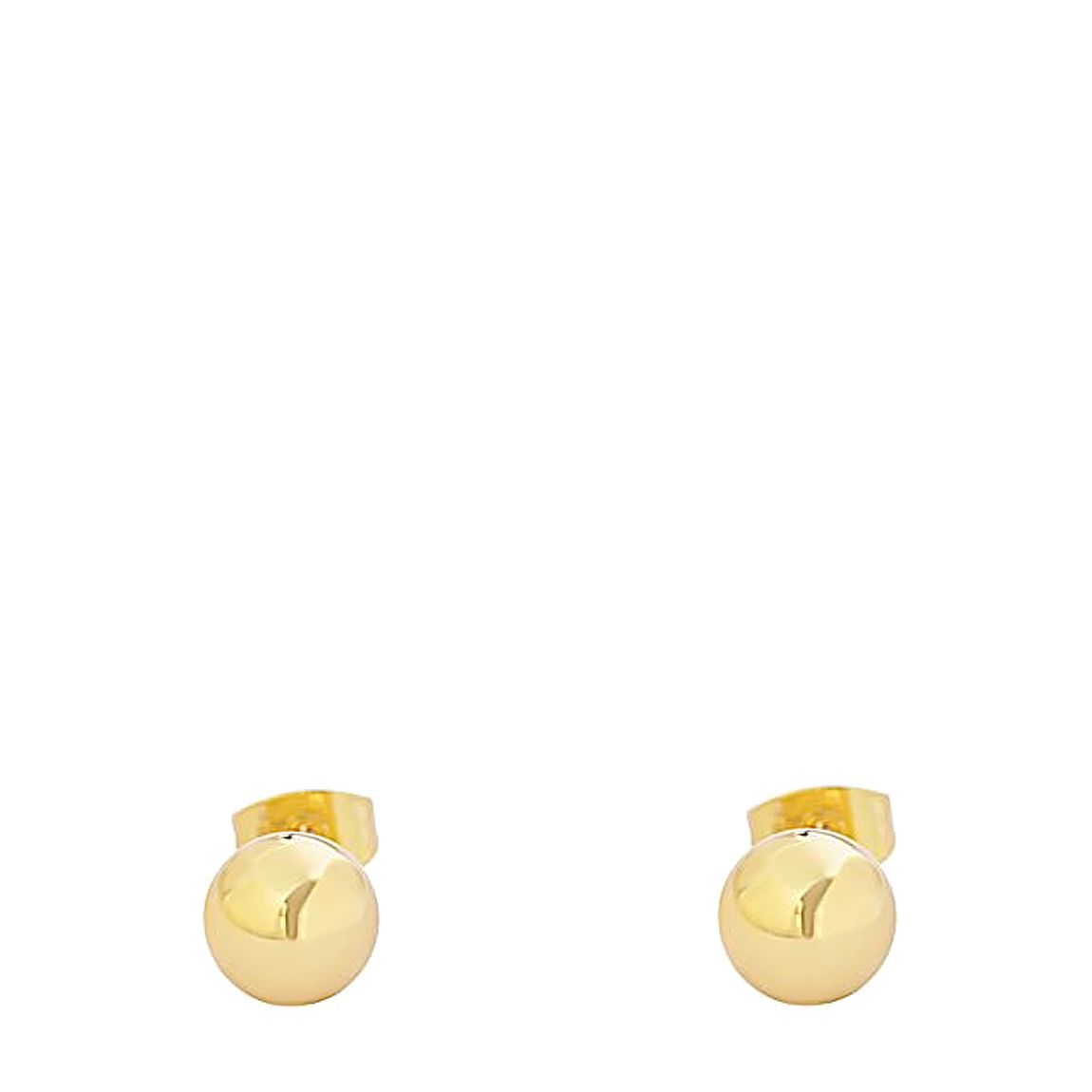 18K Gold Round Polished Stud Earrings main product photo