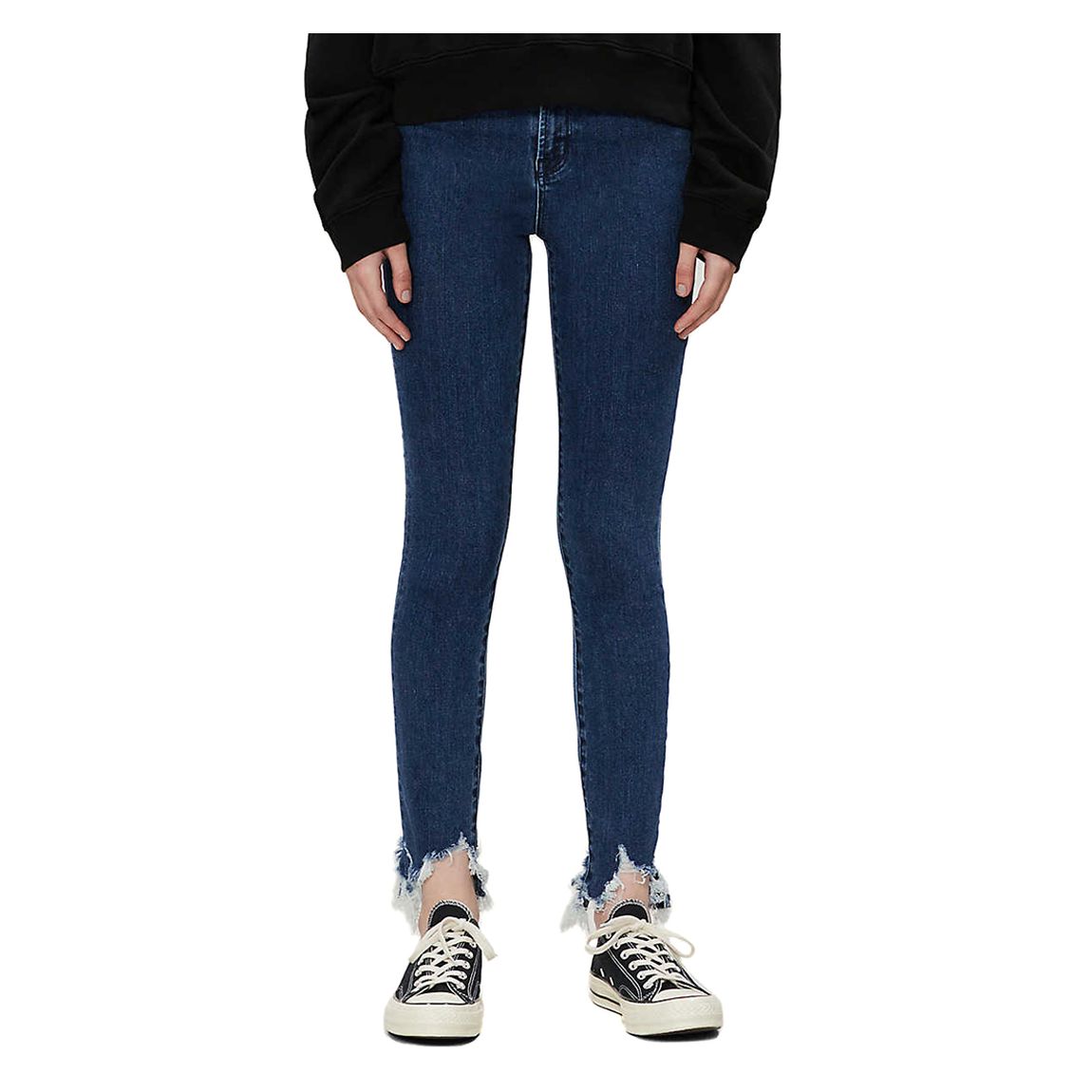 Indigo Distressed Leenah Skinny Stretch Jeans main product photo