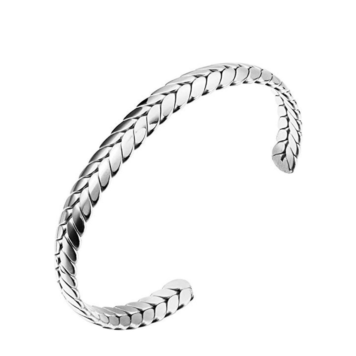 Silver Plated Textured Cuff Bangle main product photo