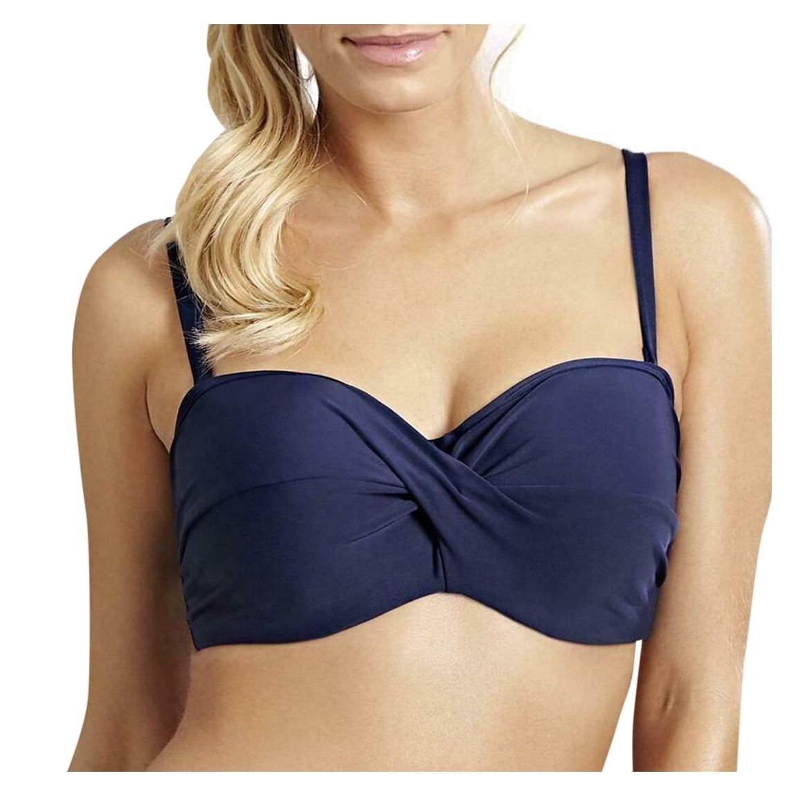 Navy Anya Twist Bandeau Top main product photo