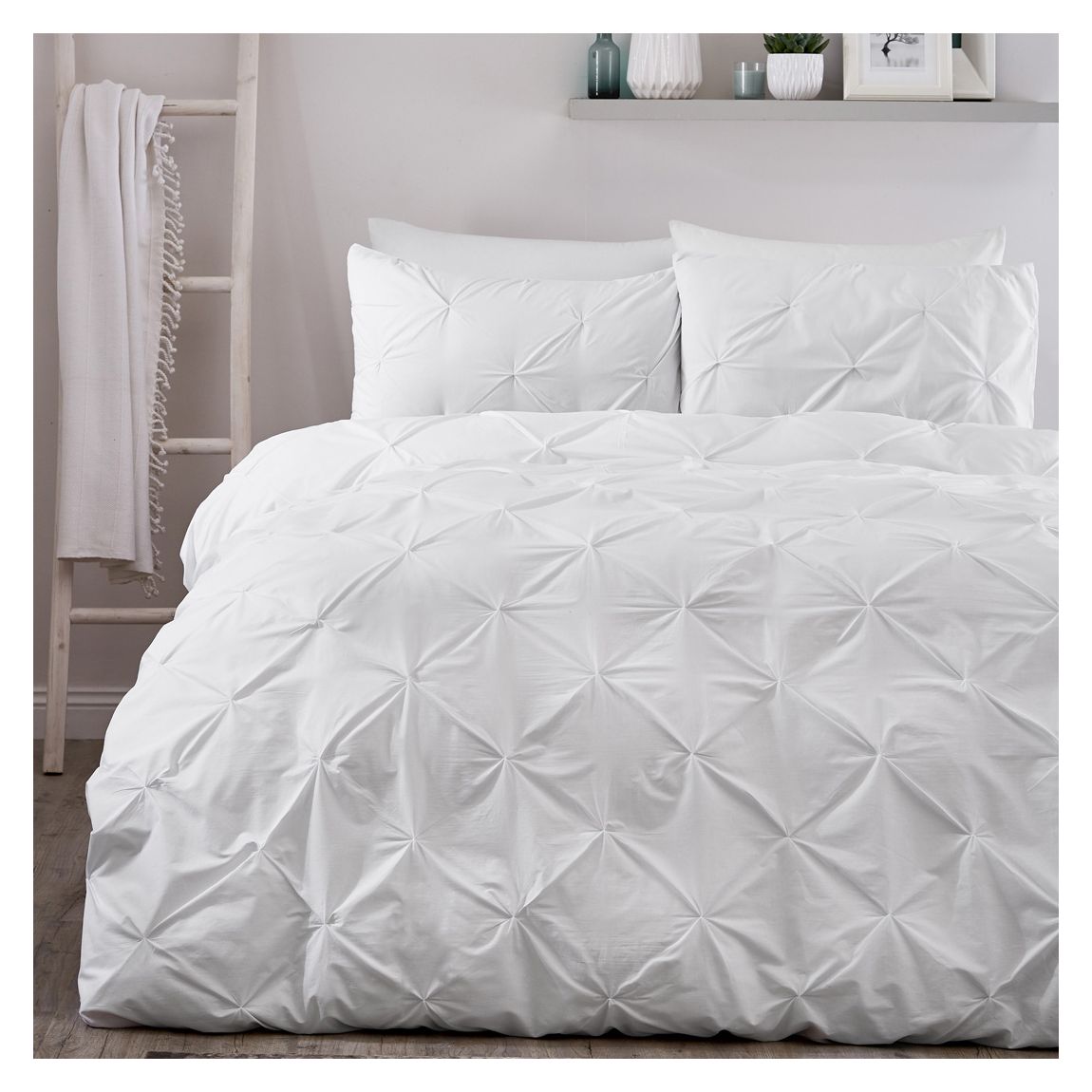 Lara Double Duvet Cover Set, White main product photo