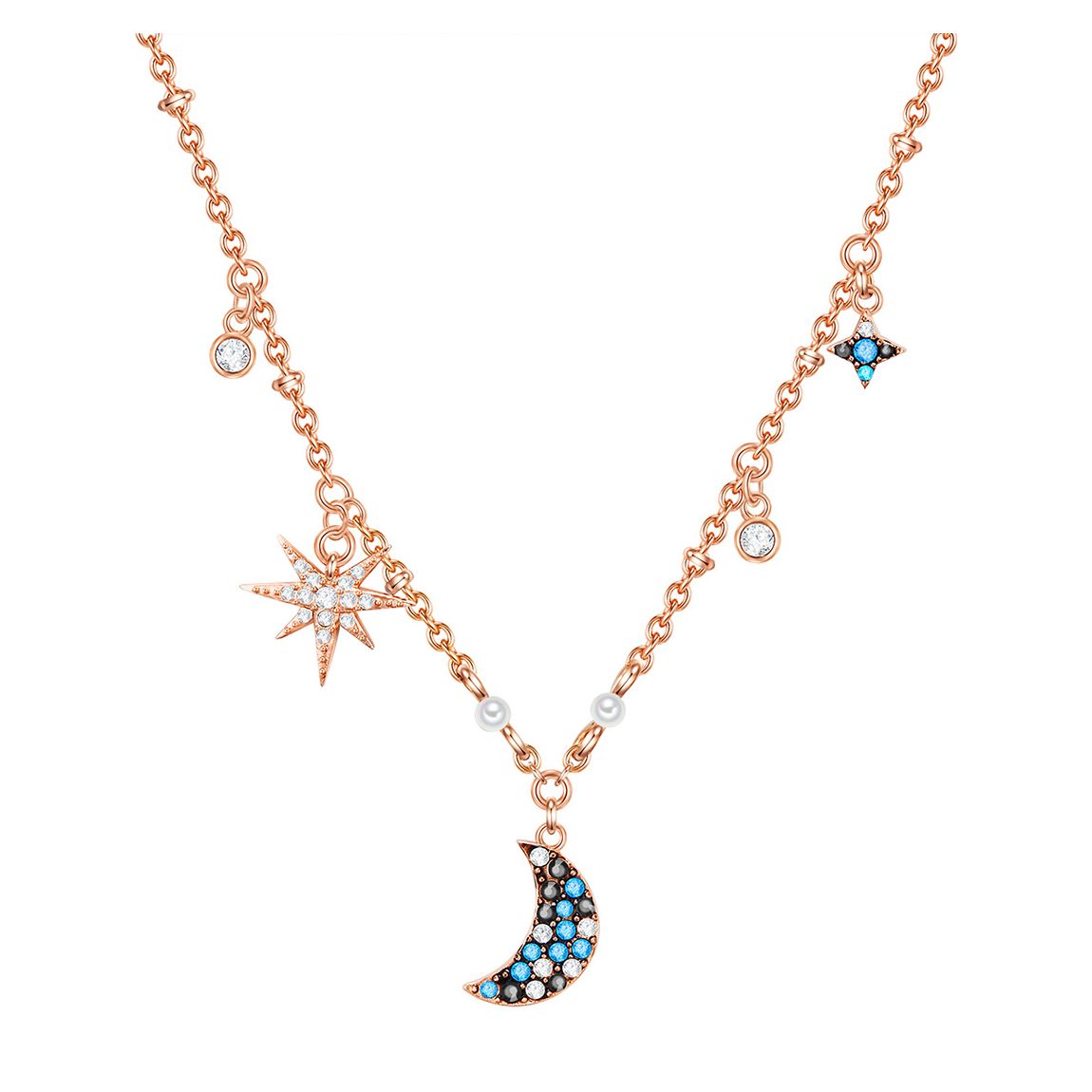 Rose Gold Necklace with Swarovski Crystals main product photo