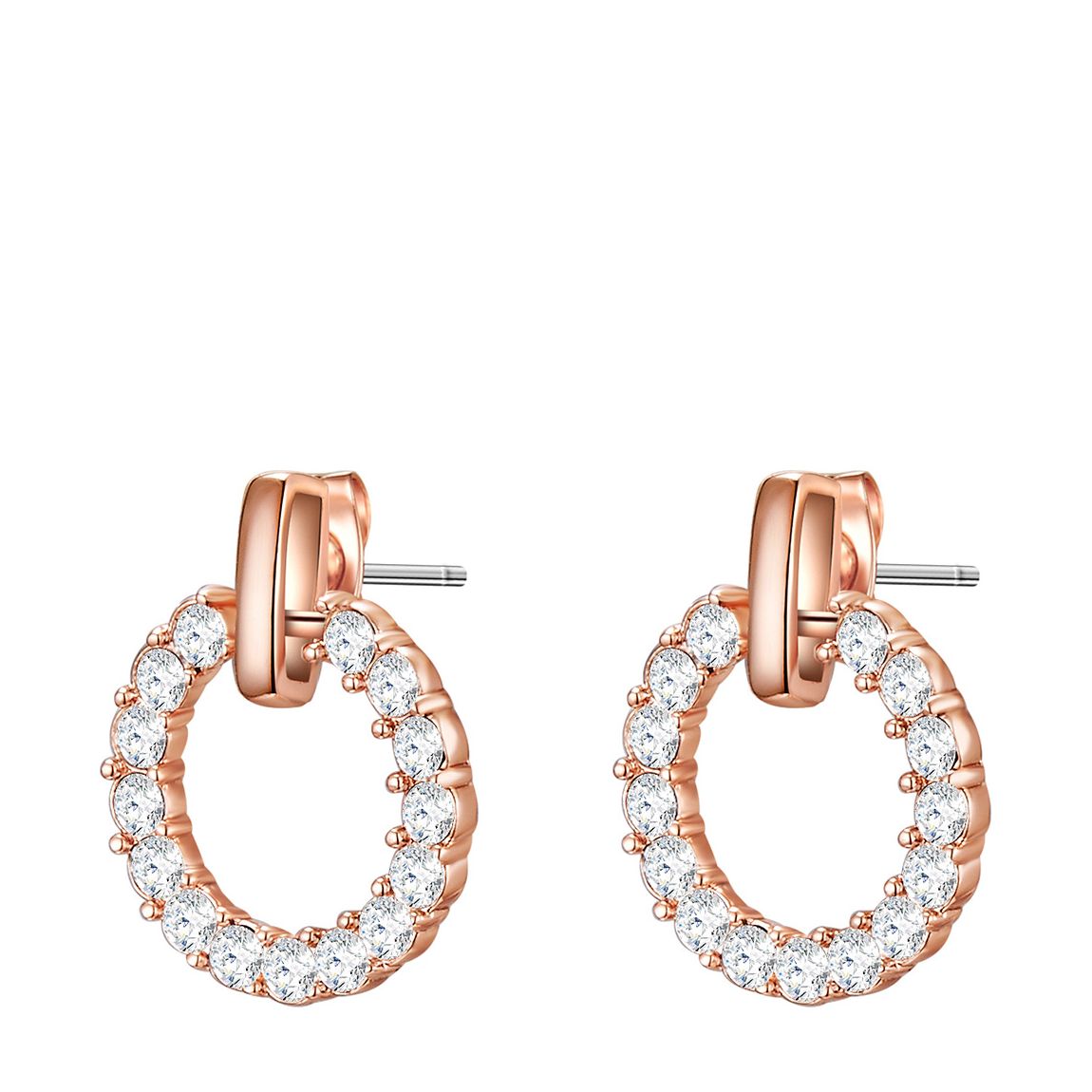 Rose Gold Stud Earrings with Swarovski Crystals main product photo