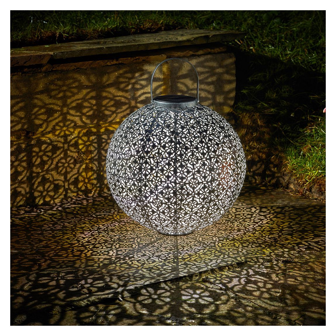 Jumbo 30cm Solar Damasque Lantern main product photo