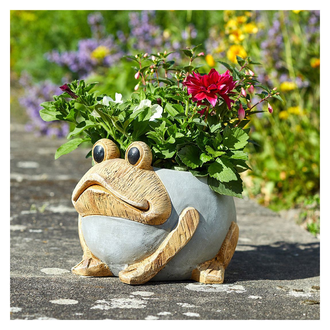 Woodstone Frog Planter main product photo