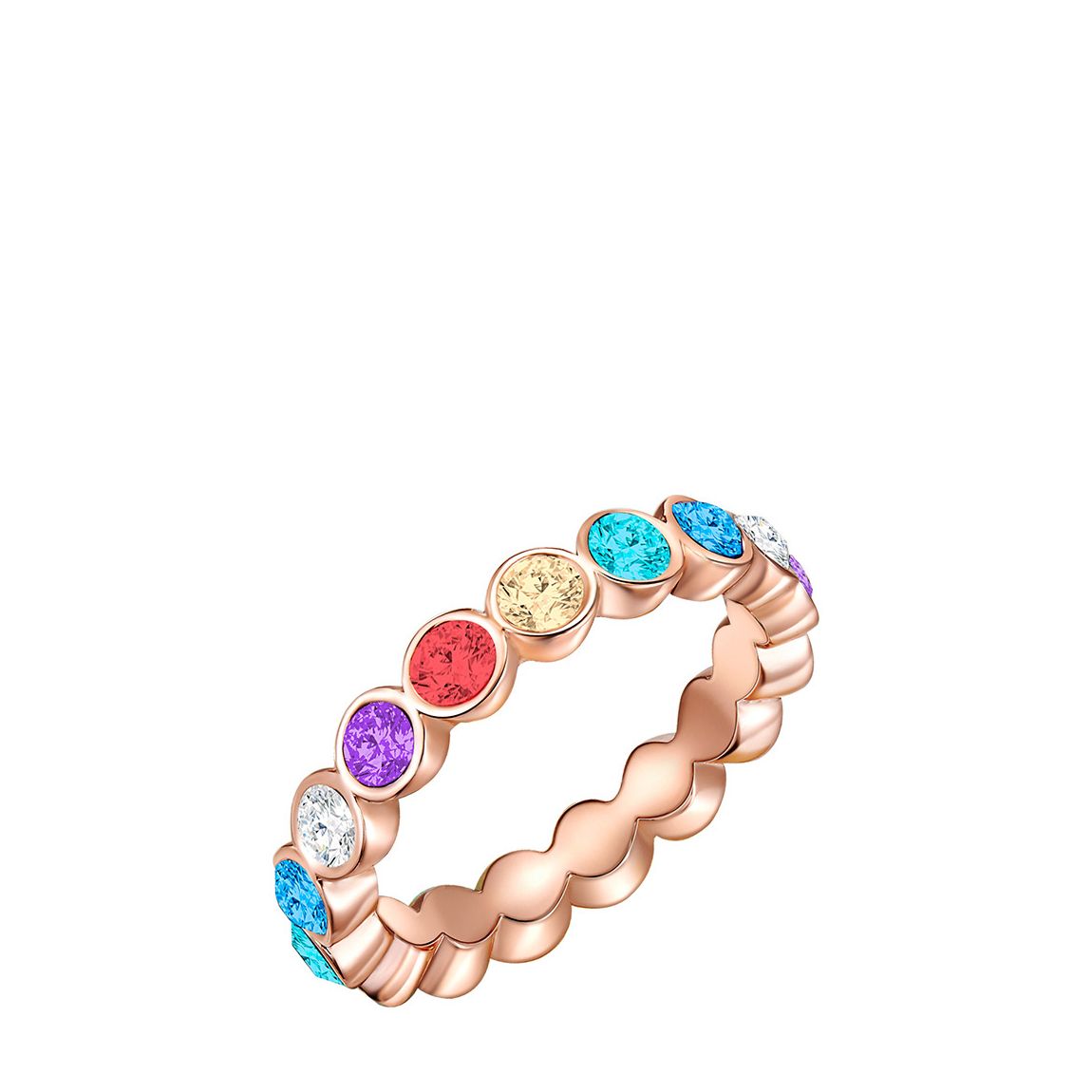 Rose Gold Eternity Ring with Swarovski Crystals main product photo