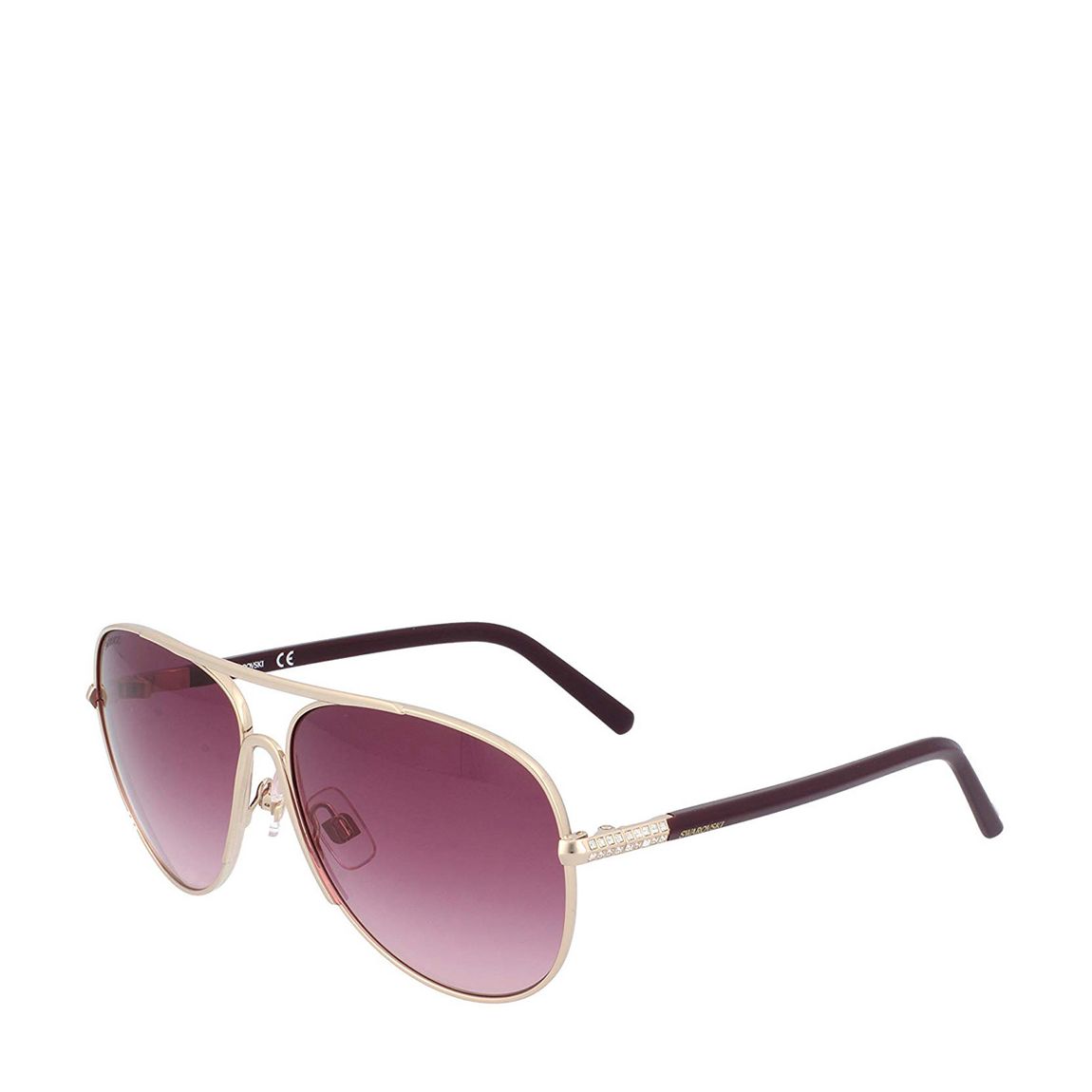 Women's Pink Swarovski Sunglasses 59mm main product photo