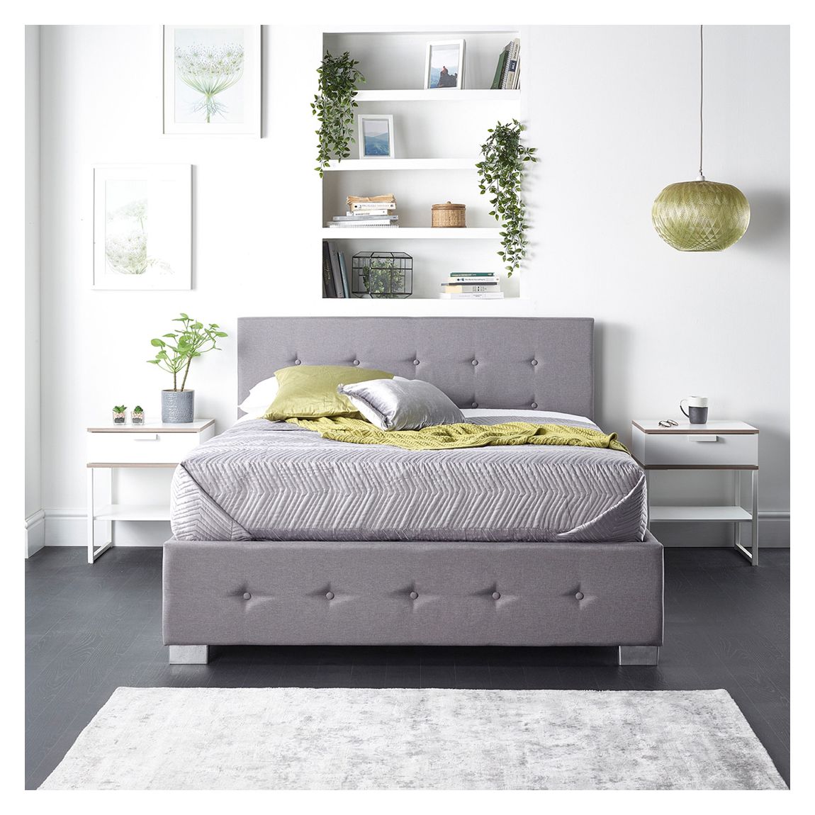 Side Opening Superking Ottoman, Grey main product photo