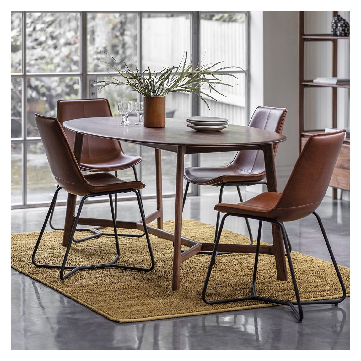 Madden Oval Dining Table, Walnut main product photo