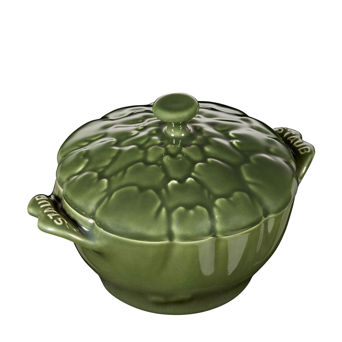 Basil Green Artichoke Ceramic Cocotte, 13cm main product photo