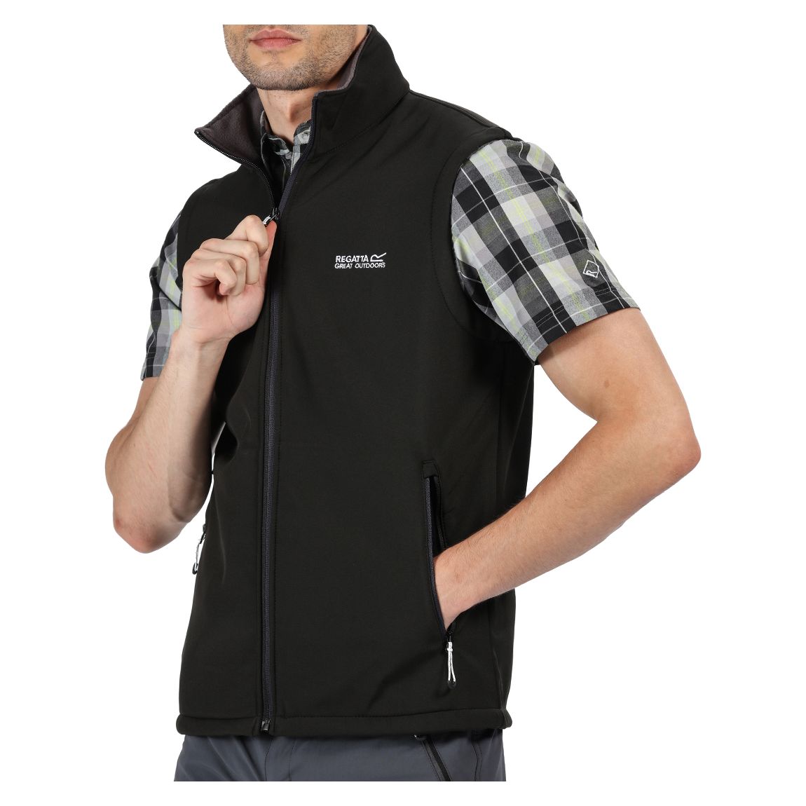 Black Softshell Waterproof Gilet main product photo