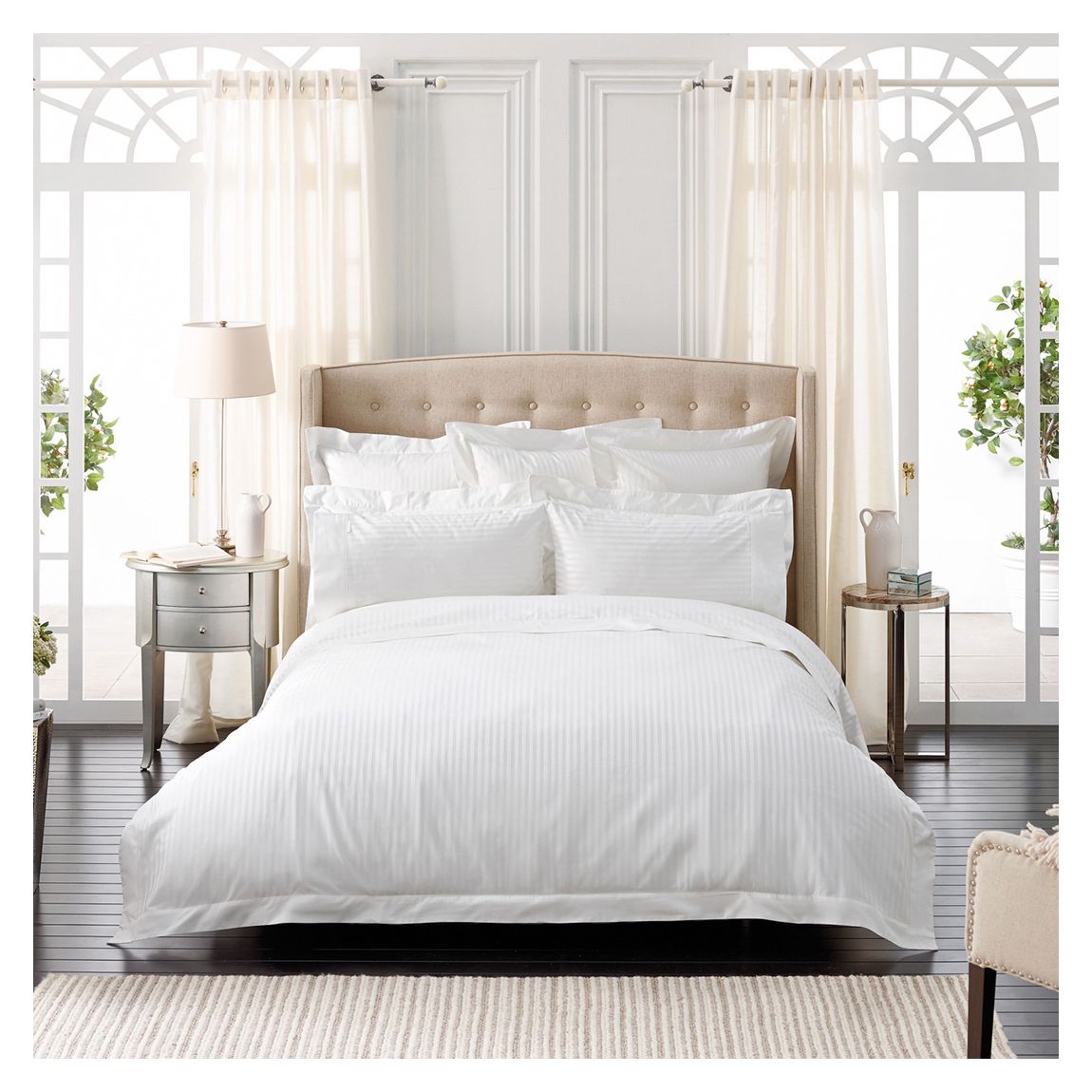1200TC Millennia King Duvet Cover, Snow main product photo