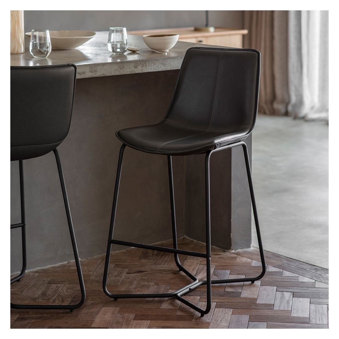 Alexandra Stool Charcoal, Set of 2 main product photo