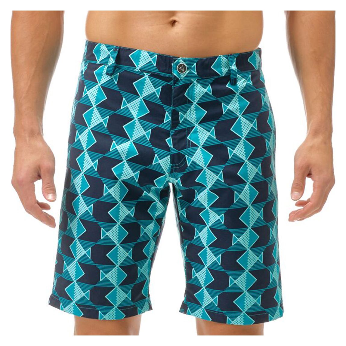 Blue Printed Shorts main product photo