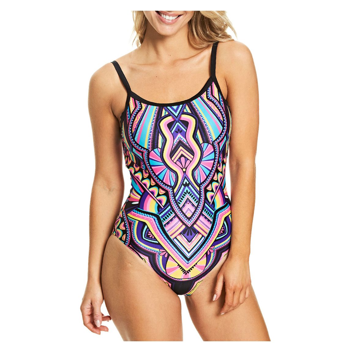 Multi Dreamcatcher Deep Scoopback Swimsuit main product photo