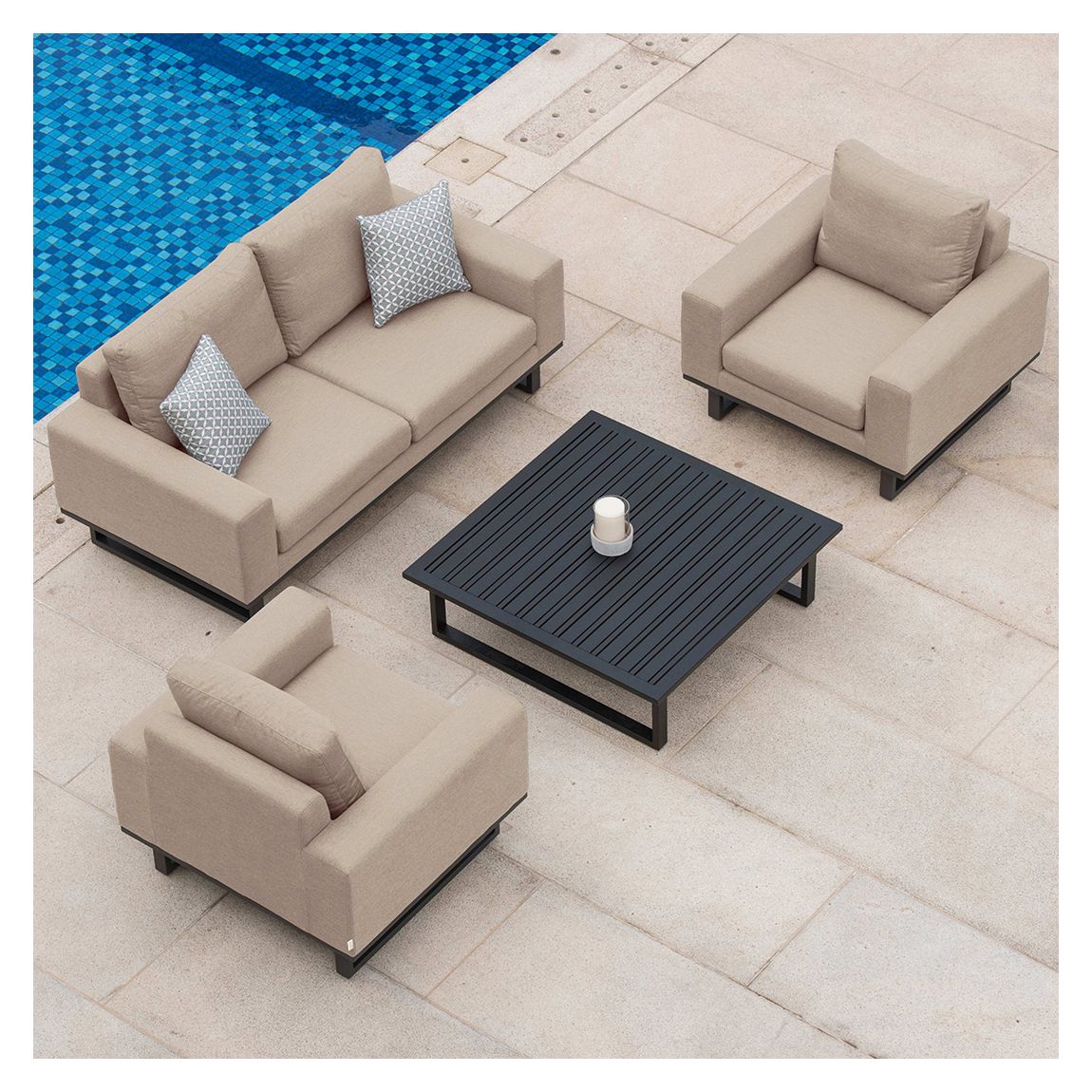 SAVE £750 - Ethos Sofa Set With Coffee Table, Taupe main product photo