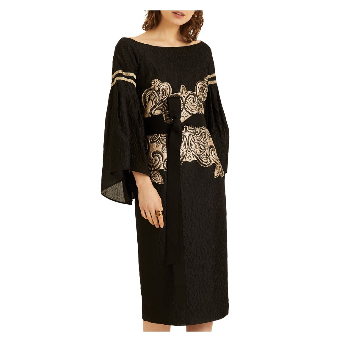 Black Statement Sleeve Dress main product photo