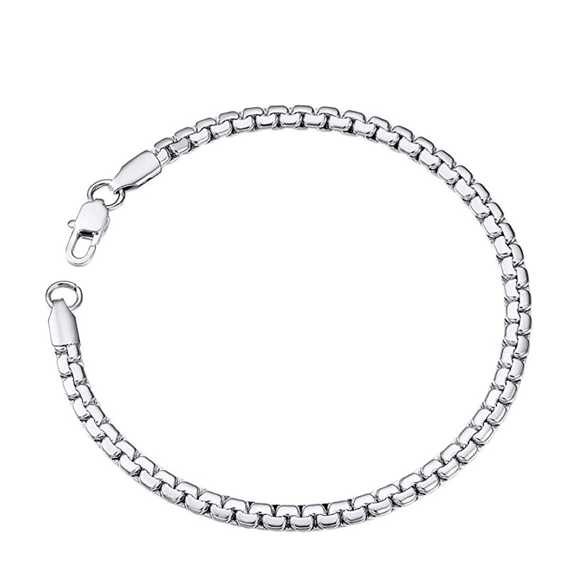 Silver Plated Box Link Bracelet main product photo