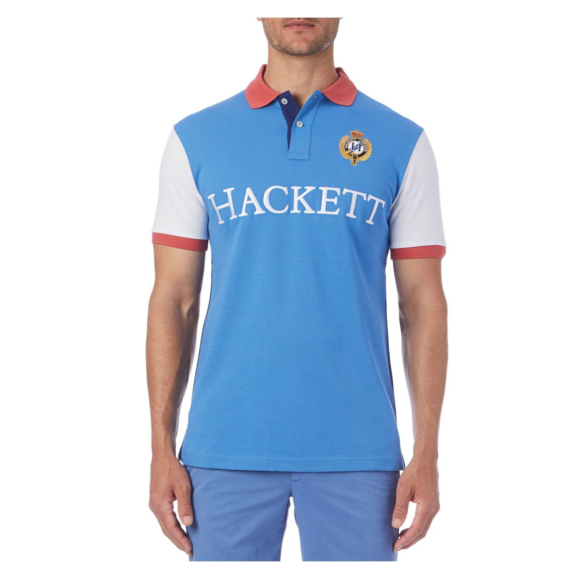 Blue GB Logo Cotton Polo Shirt main product photo