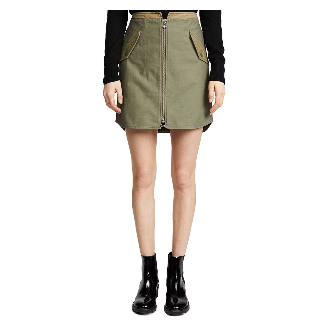Khaki Maverick Cotton Skirt main product photo
