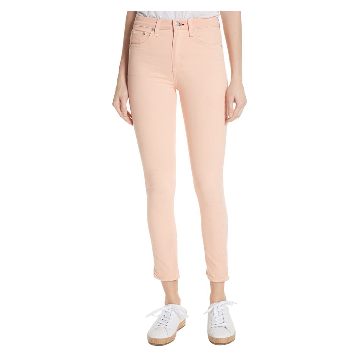 Peach High Rise Skinny Stretch Jeans main product photo