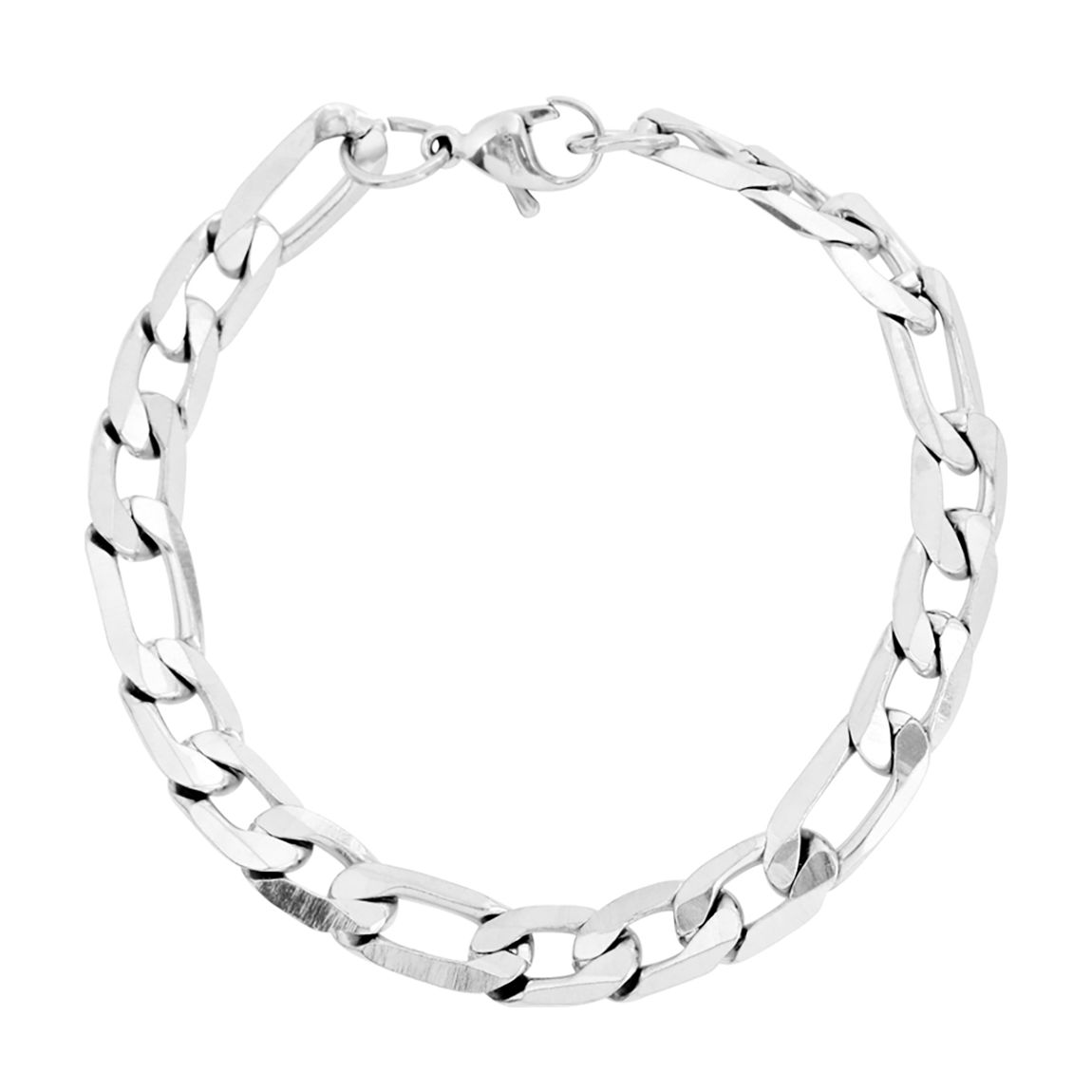Silver Plated Figaro Bracelet main product photo