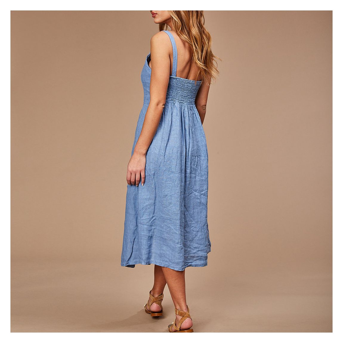 Blue Linen Dress main product photo
