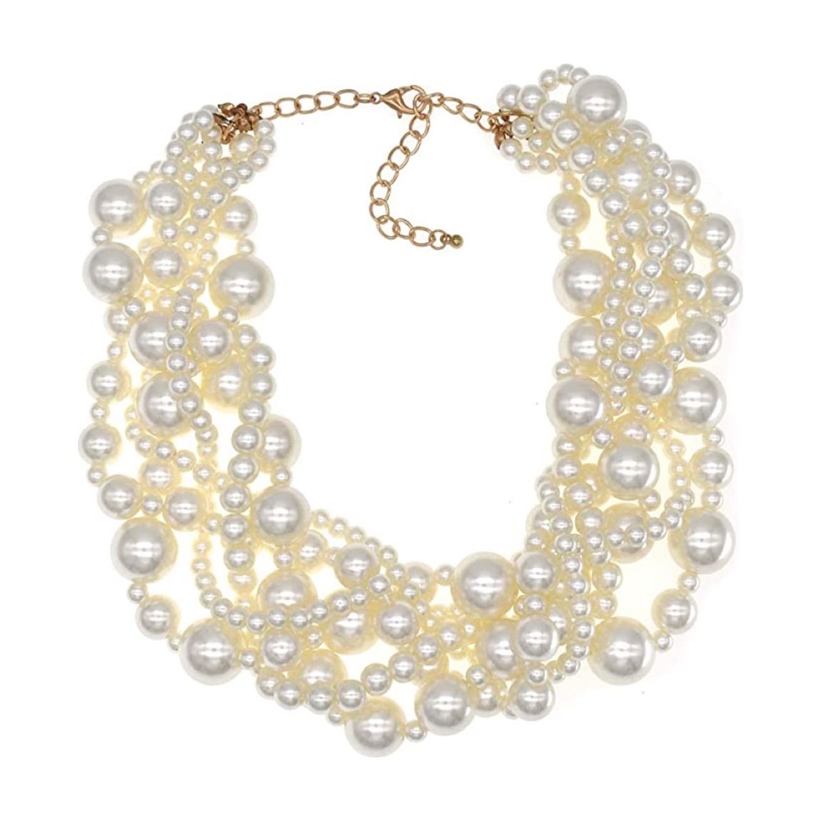 White Pearl Twist Necklace main product photo