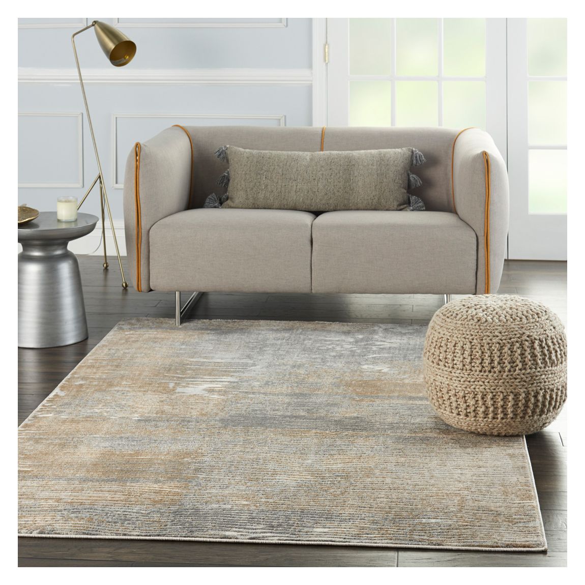 Solace SLA01 221 x 69cm Rug, Grey/Beige main product photo