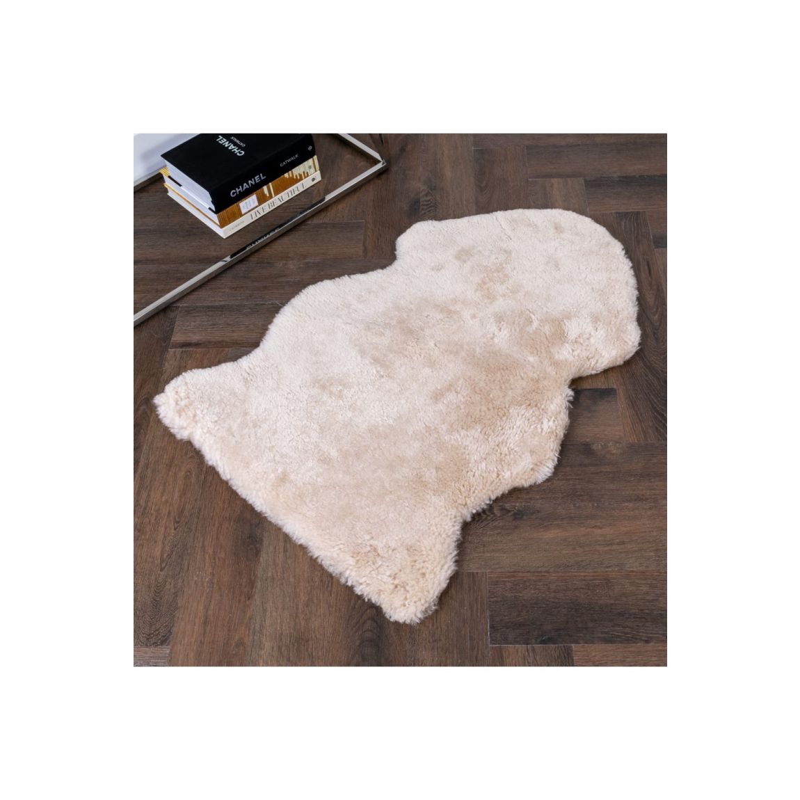 Cream Short Pile Sheepskin Rug main product photo